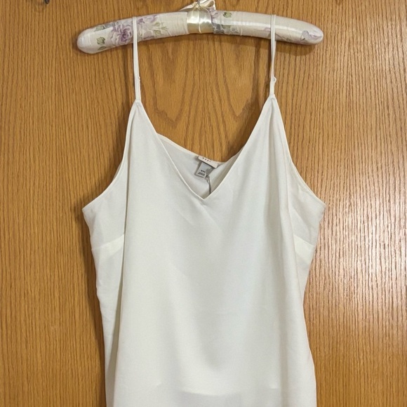 A New Day Elegant White Spaghetti Strap Top- NWT - Picture 1 of 7